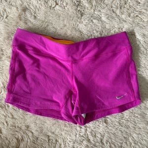 Purple Spandex Nike running shorts